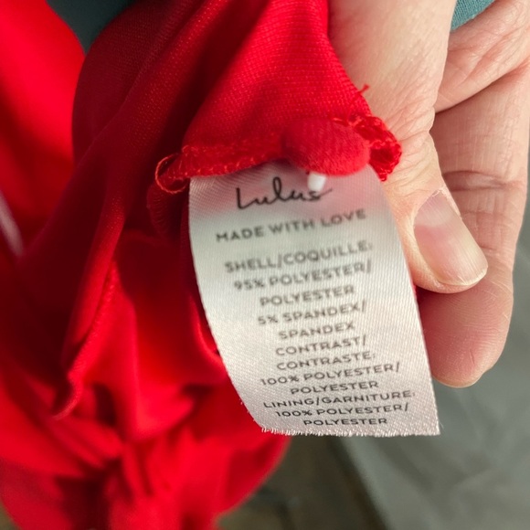 Lulus red tie back dress size XS - Picture 8 of 9